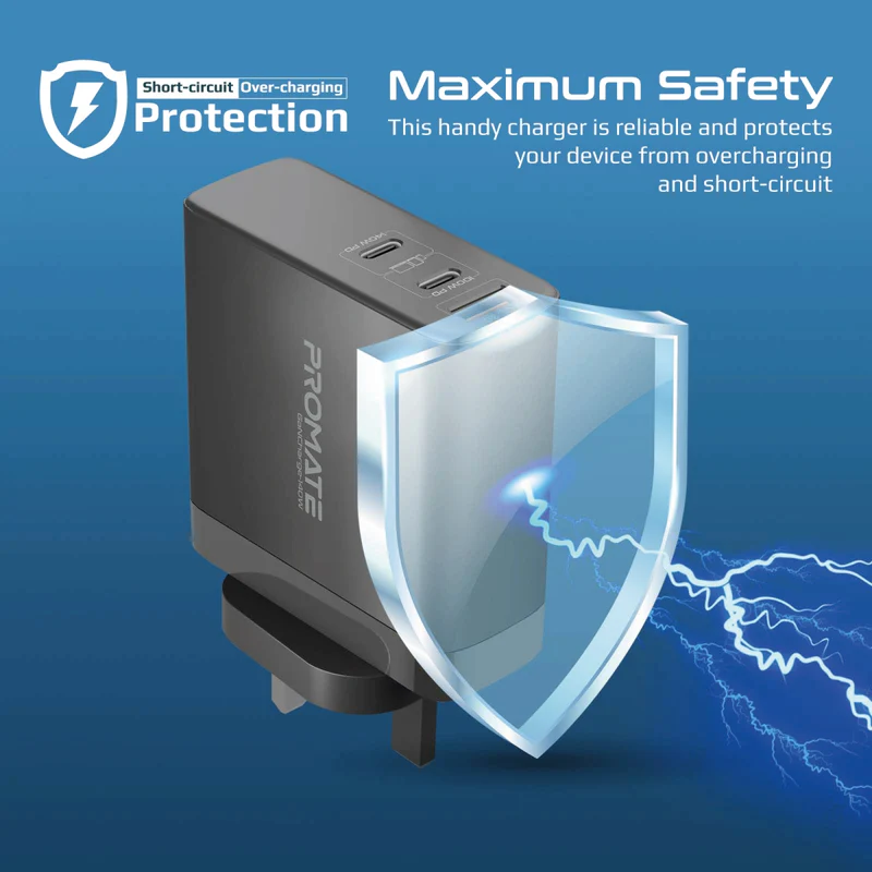 Promate GanCharge 3.1 PD 140W USB-C Fast Charger Promate GanCharge 3.1 PD 140W USB-C Fast Charger